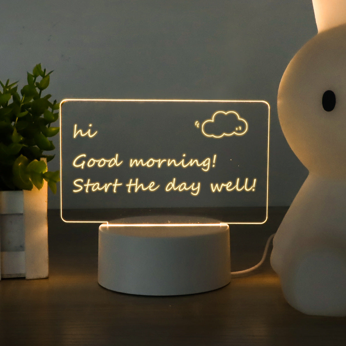 LED Light Note Board ! Night Light Luminous Handmade Writing Board