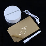 LED Light Note Board ! Night Light Luminous Handmade Writing Board