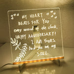 Acrylic DIY Note Board LED Night Light