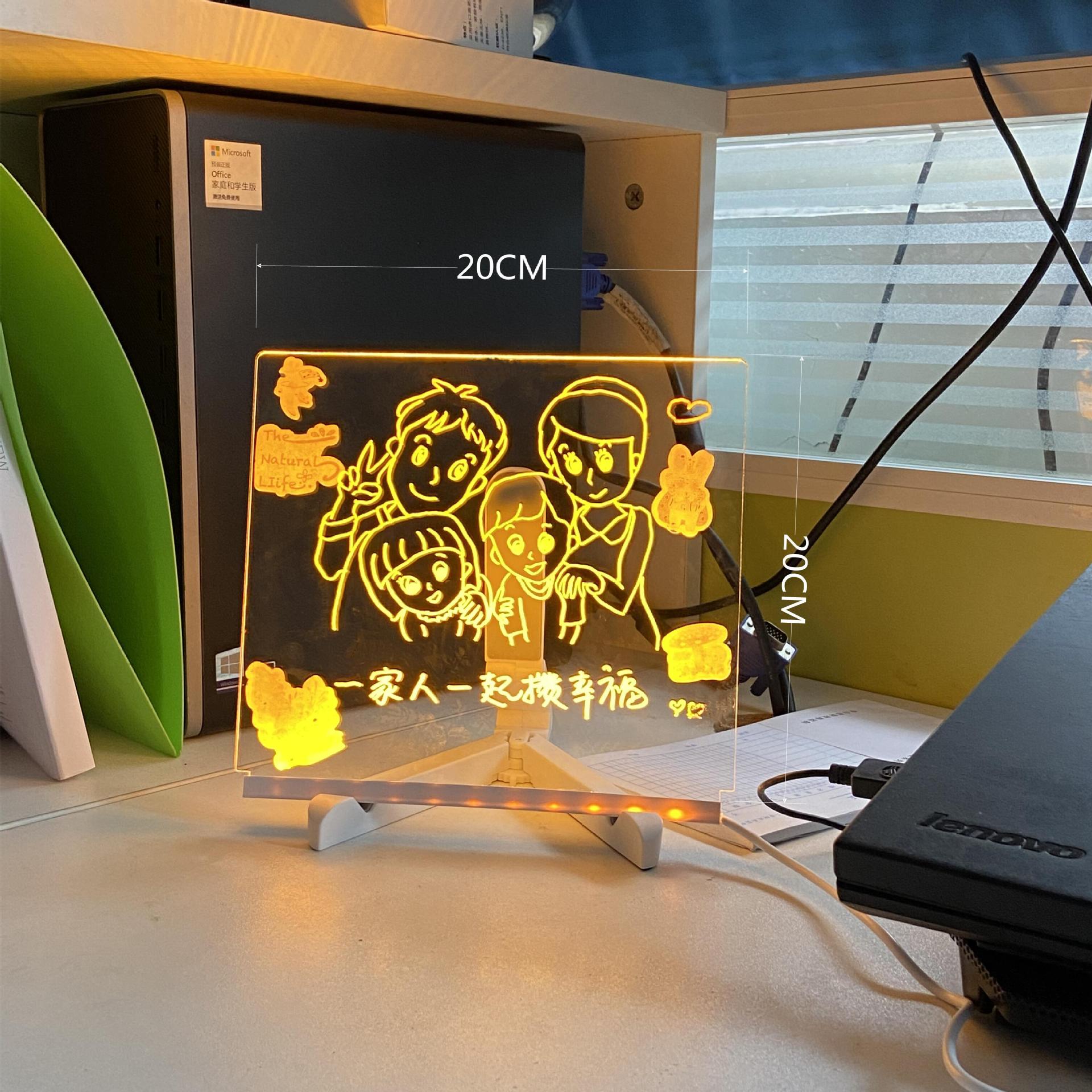 Acrylic DIY Note Board LED Night Light